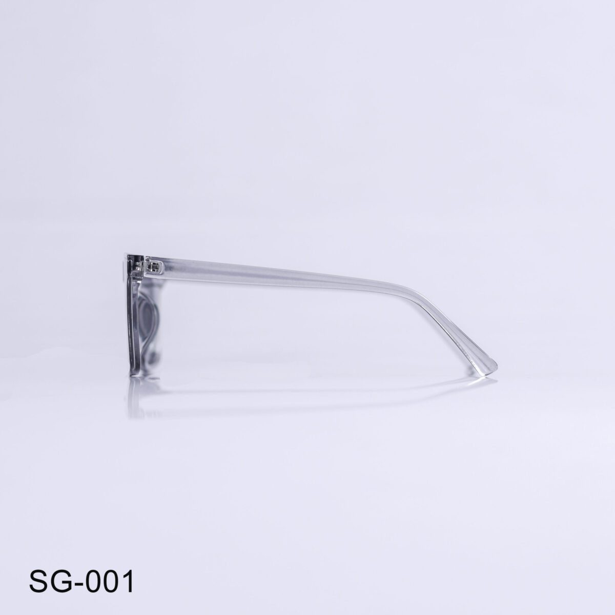 SG-001 - Full Rim Retro Style Transparent Black Frame Sunglasses