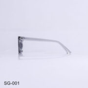 SG-001 - Full Rim Retro Style Transparent Black Frame Sunglasses