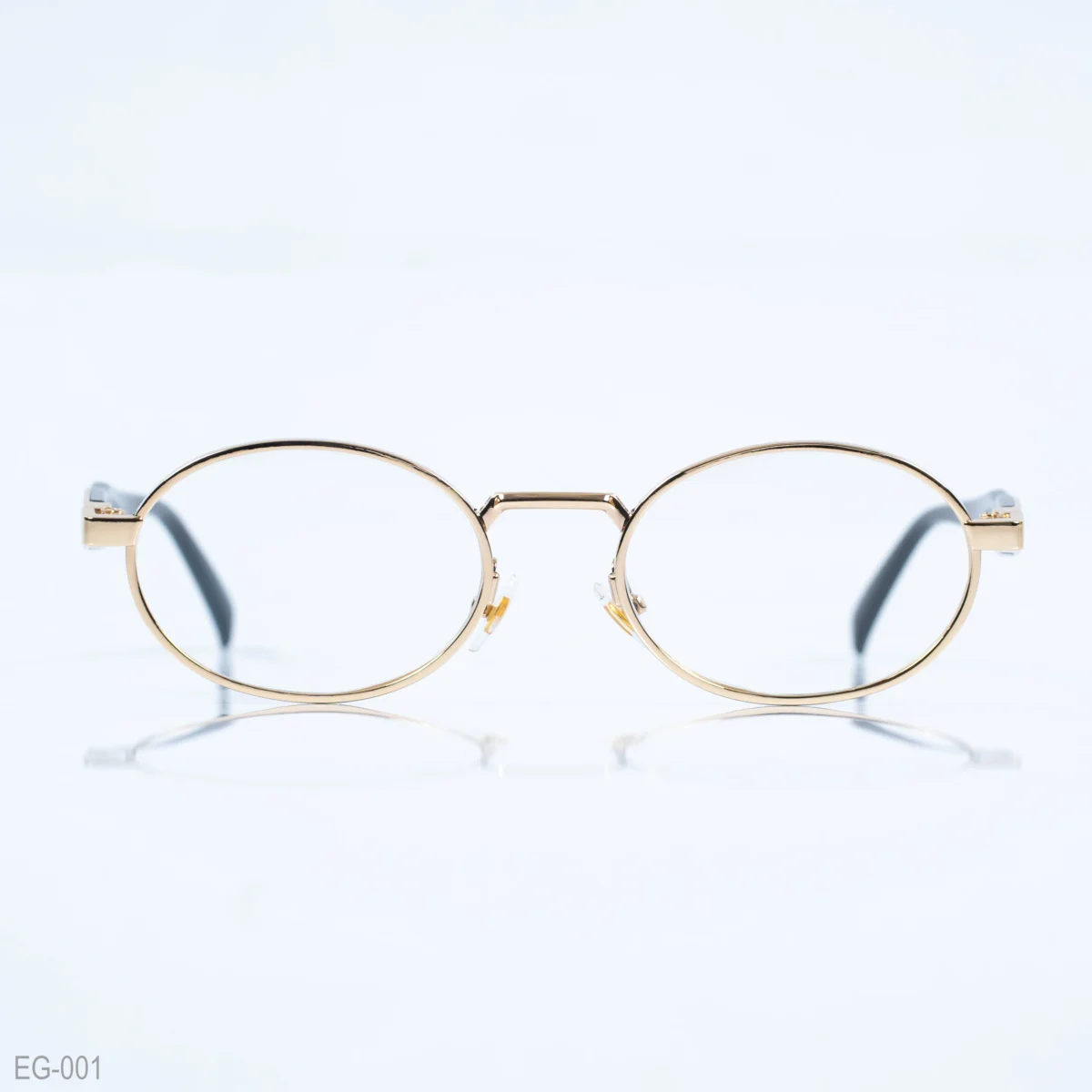 EG-001 - Vintage Gold Oval Frame Eyeglasses