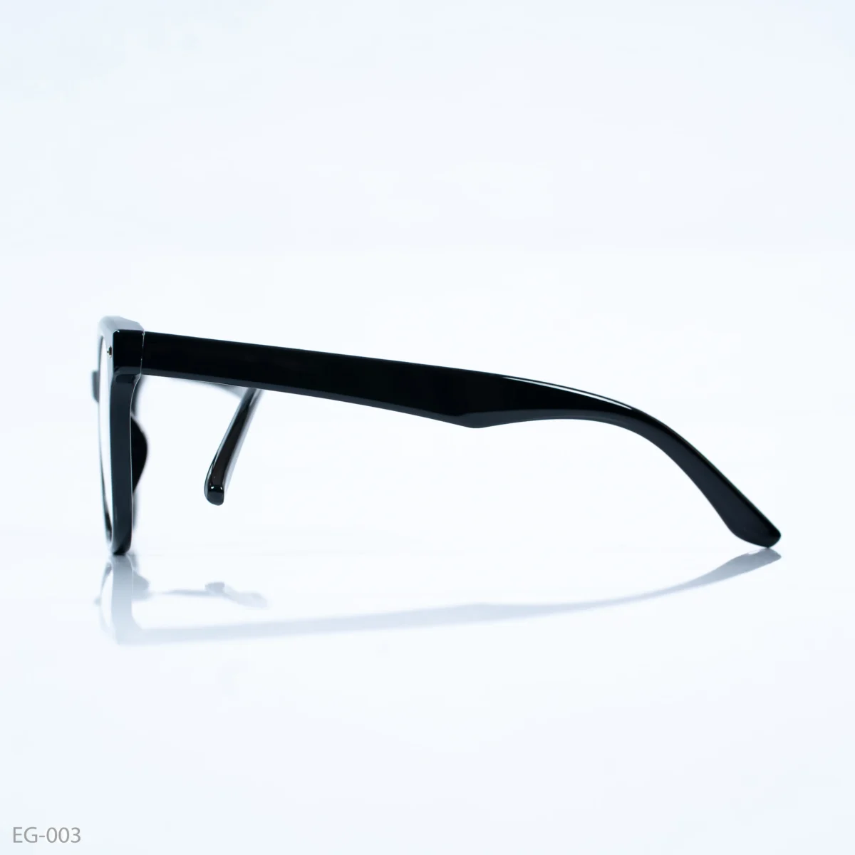 EG-003 - Sleek Black Square Acetate Frame Eyeglasses