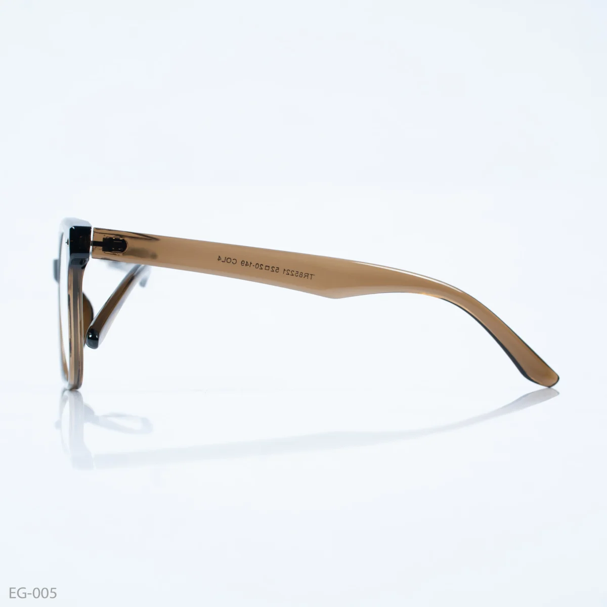 EG-005 - Subtle Brown Tint Wayfarer Frame Eyeglasses