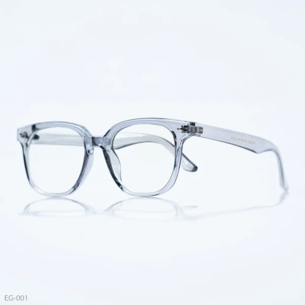 EG-006 - Modern Smokey Gray Clear Acetate Eyeglasses