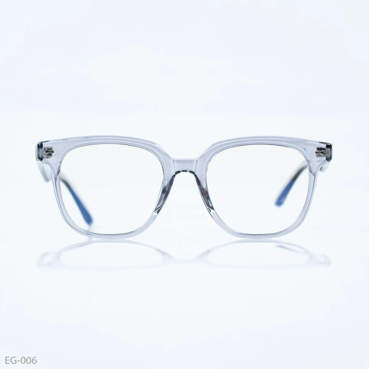 EG-006 - Modern Smokey Gray Clear Acetate Eyeglasses