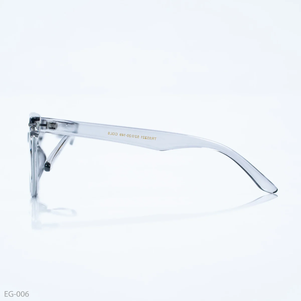 EG-006 - Modern Smokey Gray Clear Acetate Eyeglasses