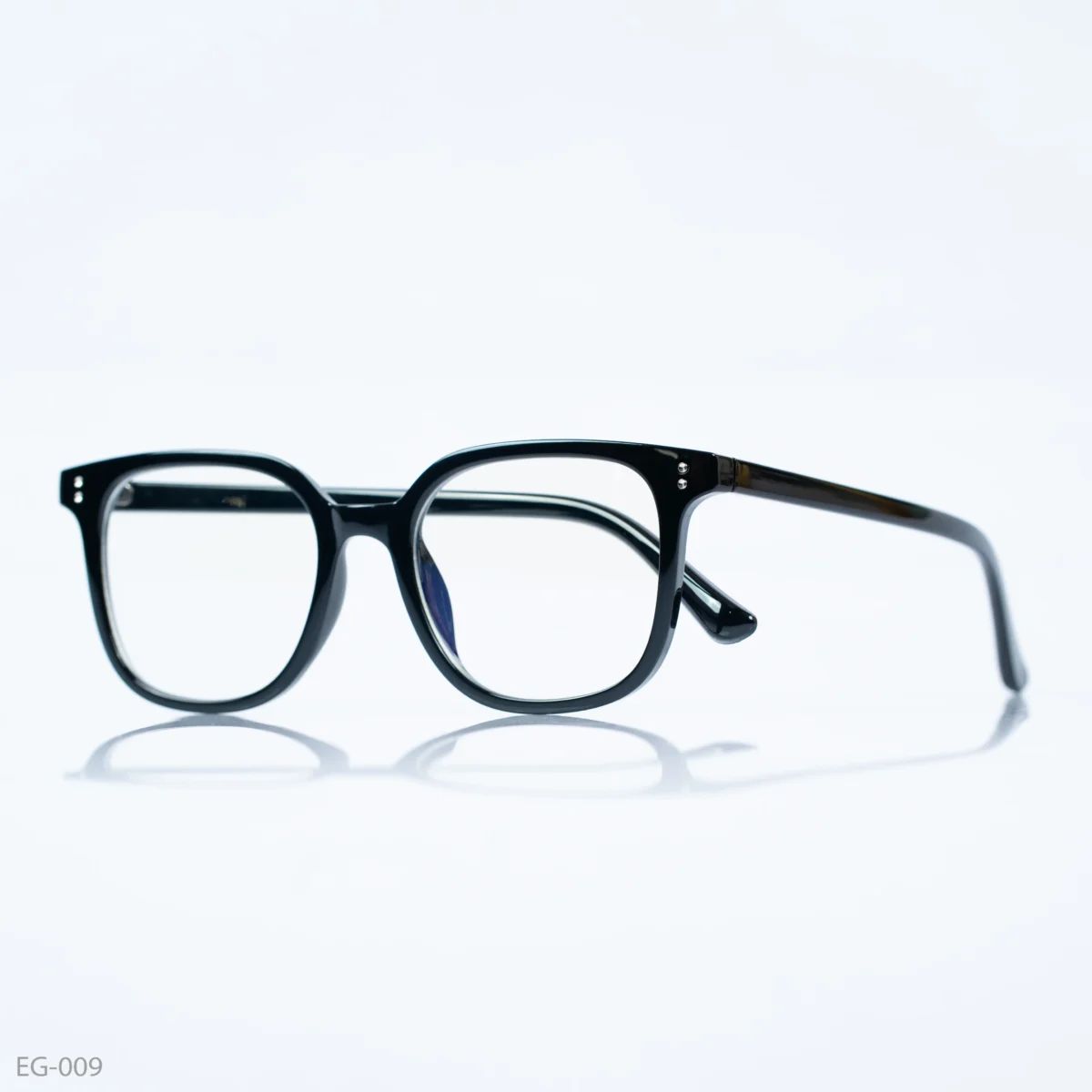 EG-009 - Glossy Black Wayfarer Eyeglass Frames