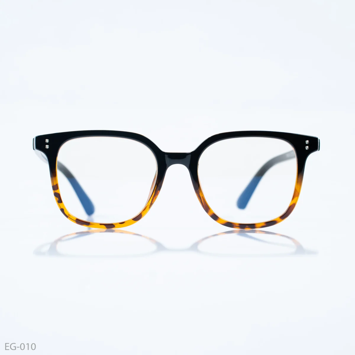 EG-010 - Vintage-Inspired Brown Speckled Tortoiseshell Wayfarer Eyeglasses