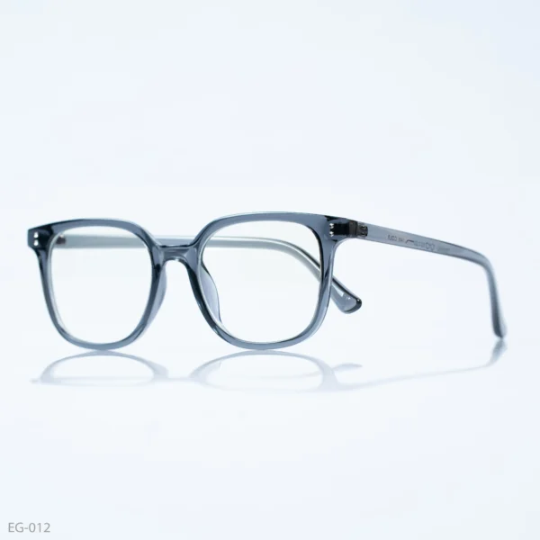 EG-012 - Contemporary Transparent Gray Wayfarer Frame Eyeglasses