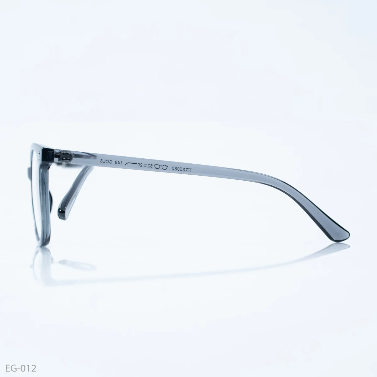 EG-012 - Contemporary Transparent Gray Wayfarer Frame Eyeglasses
