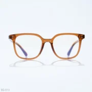 EG-013 - Classic Transparent Brown Full Frame Wayfarer Eyeglasses