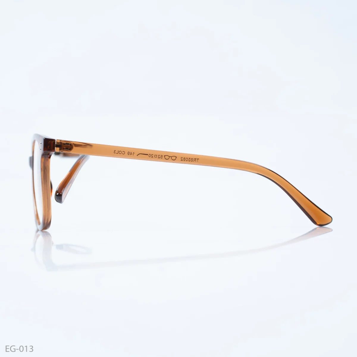 EG-013 - Classic Transparent Brown Full Frame Wayfarer Eyeglasses