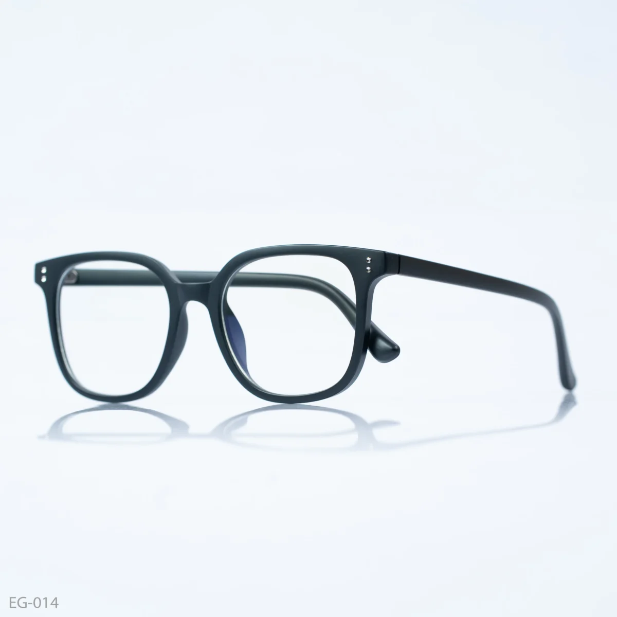 EG-014 - Minimalist Matte Black Full Frame Wayfarer Eyeglasses