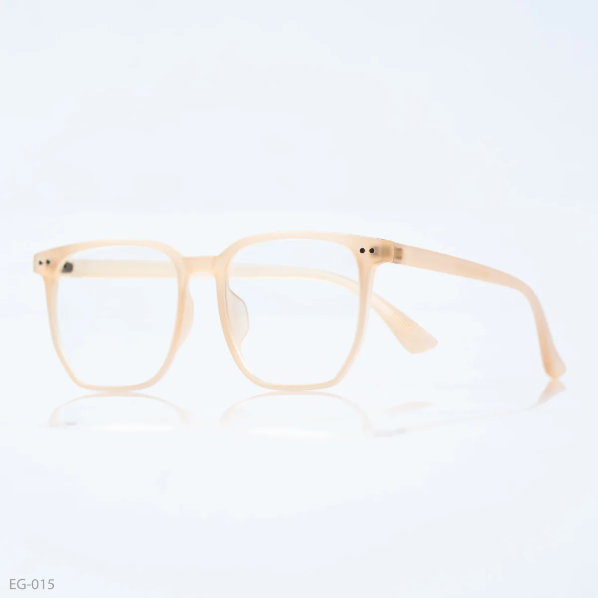 EG-015 - Elegant Light Beige Full Frame Wayfarer Eyeglasses