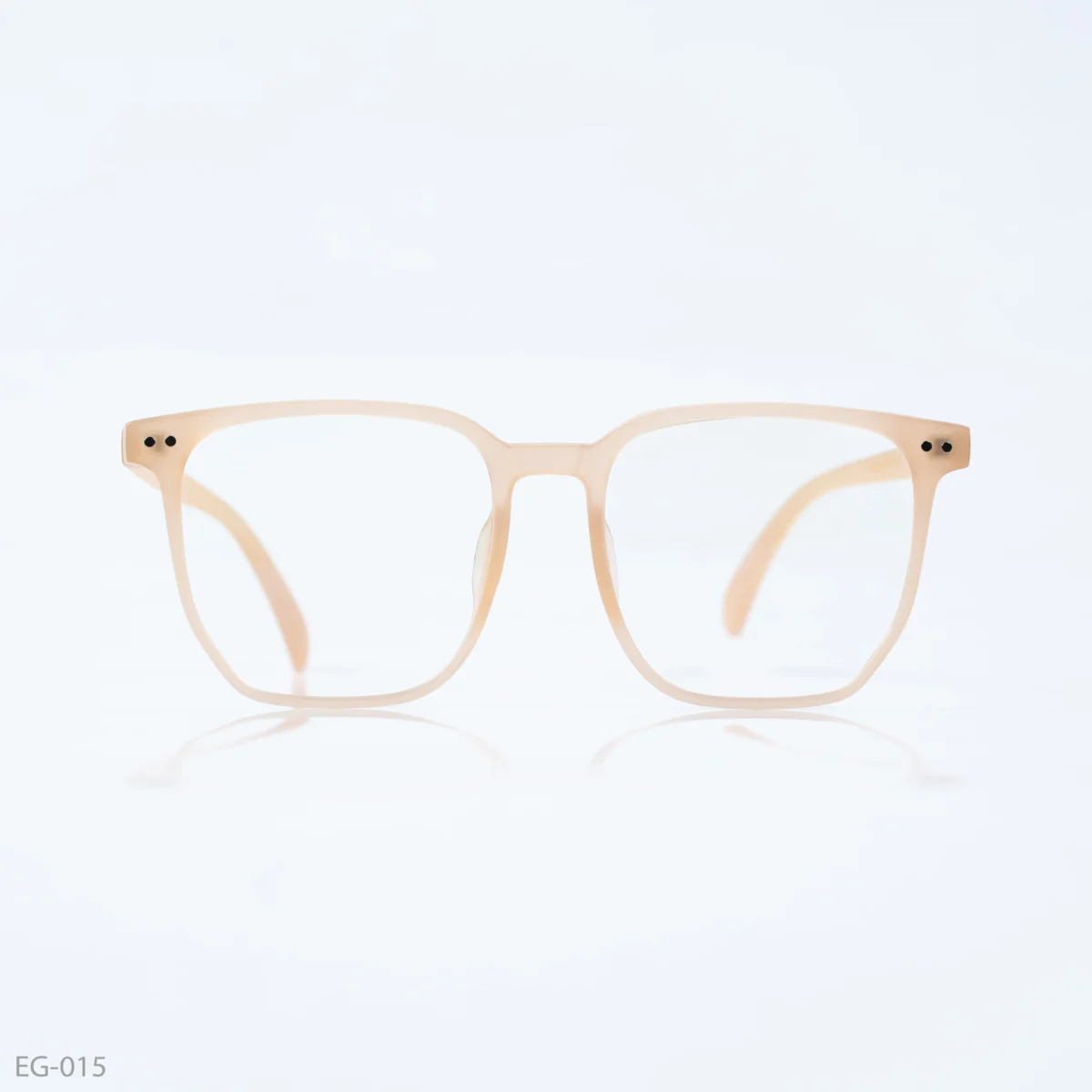 EG-015 - Elegant Light Beige Full Frame Wayfarer Eyeglasses