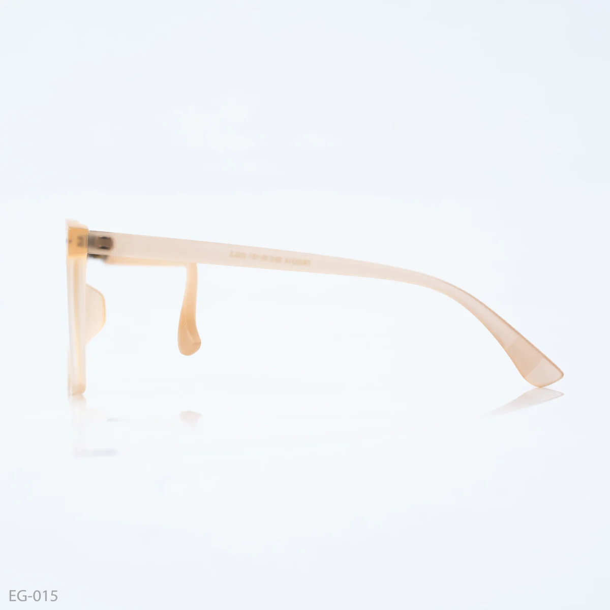 EG-015 - Elegant Light Beige Full Frame Wayfarer Eyeglasses
