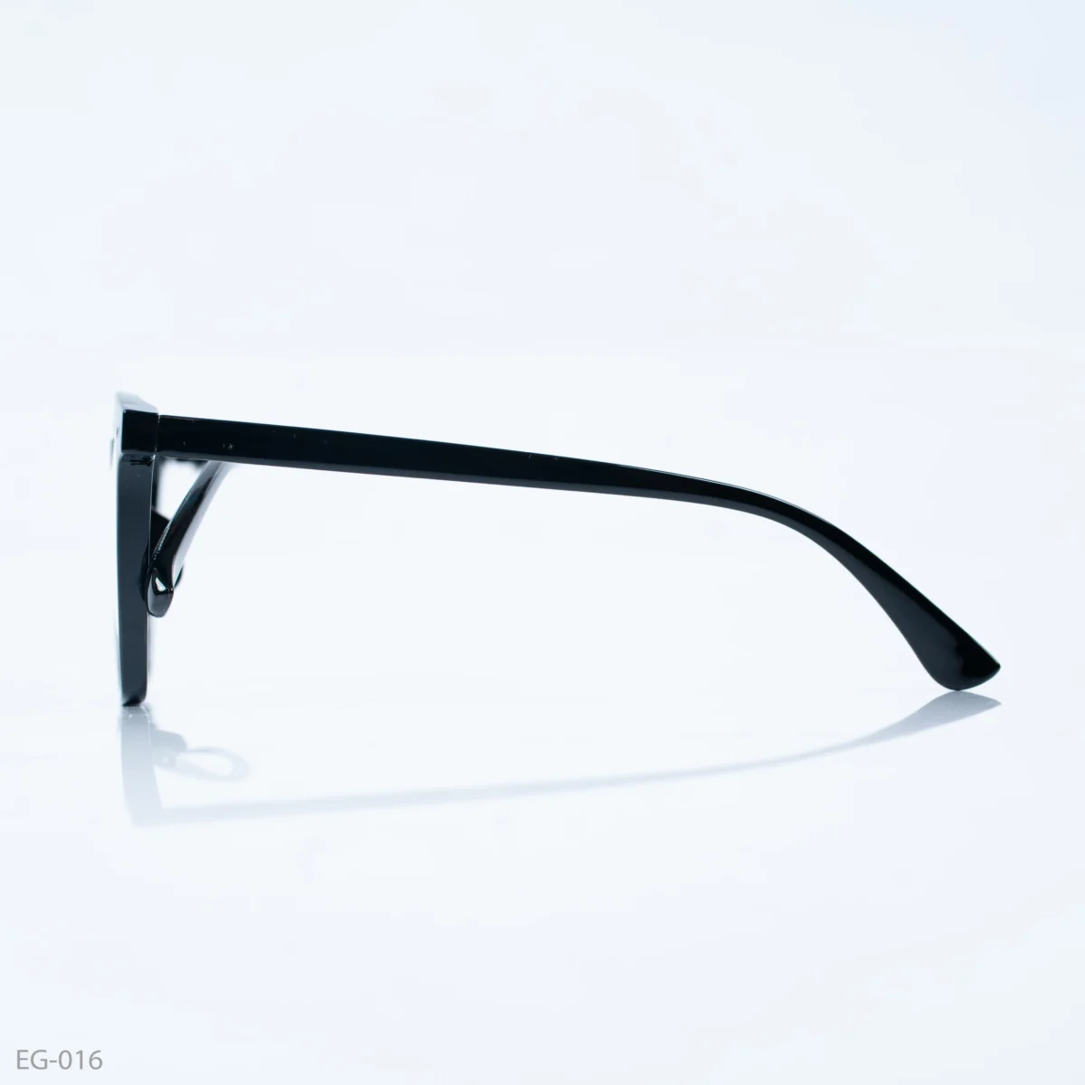 EG-016 - Sleek Glossy Black Full Frame Wayfarer Eyeglasses