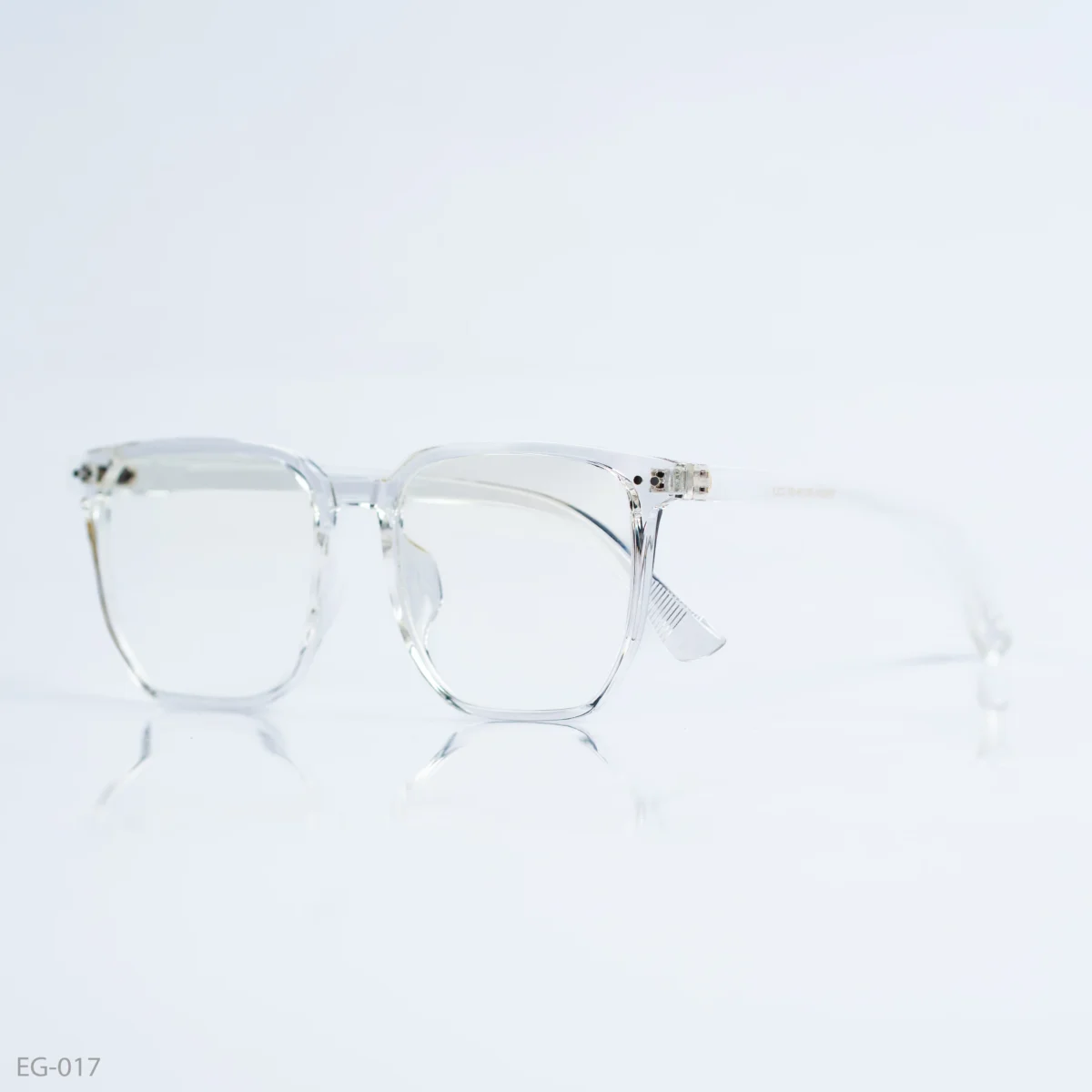EG-017 - Modern & Minimalist Crystal Clear Wayfarer Eyeglasses