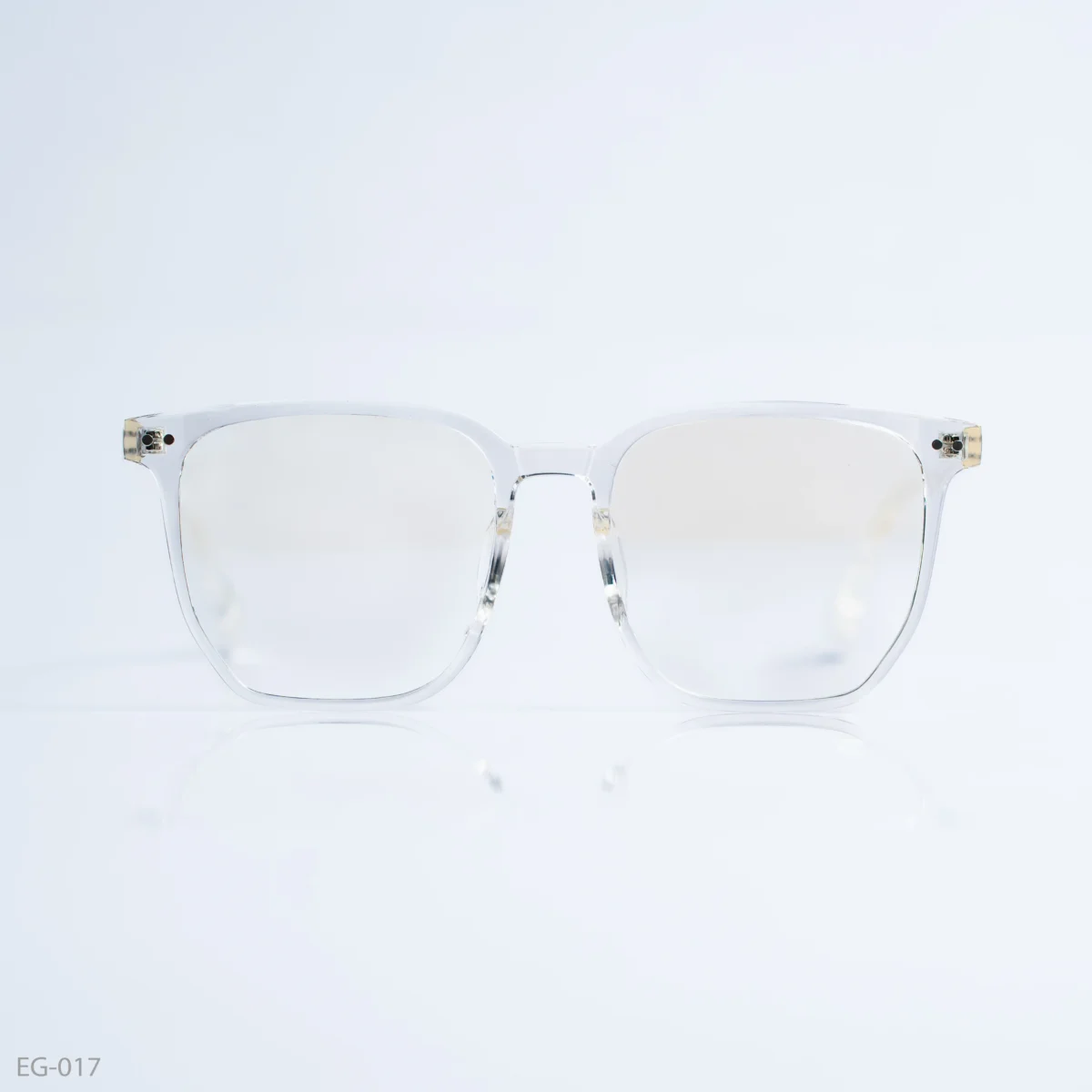 EG-017 - Modern & Minimalist Crystal Clear Wayfarer Eyeglasses