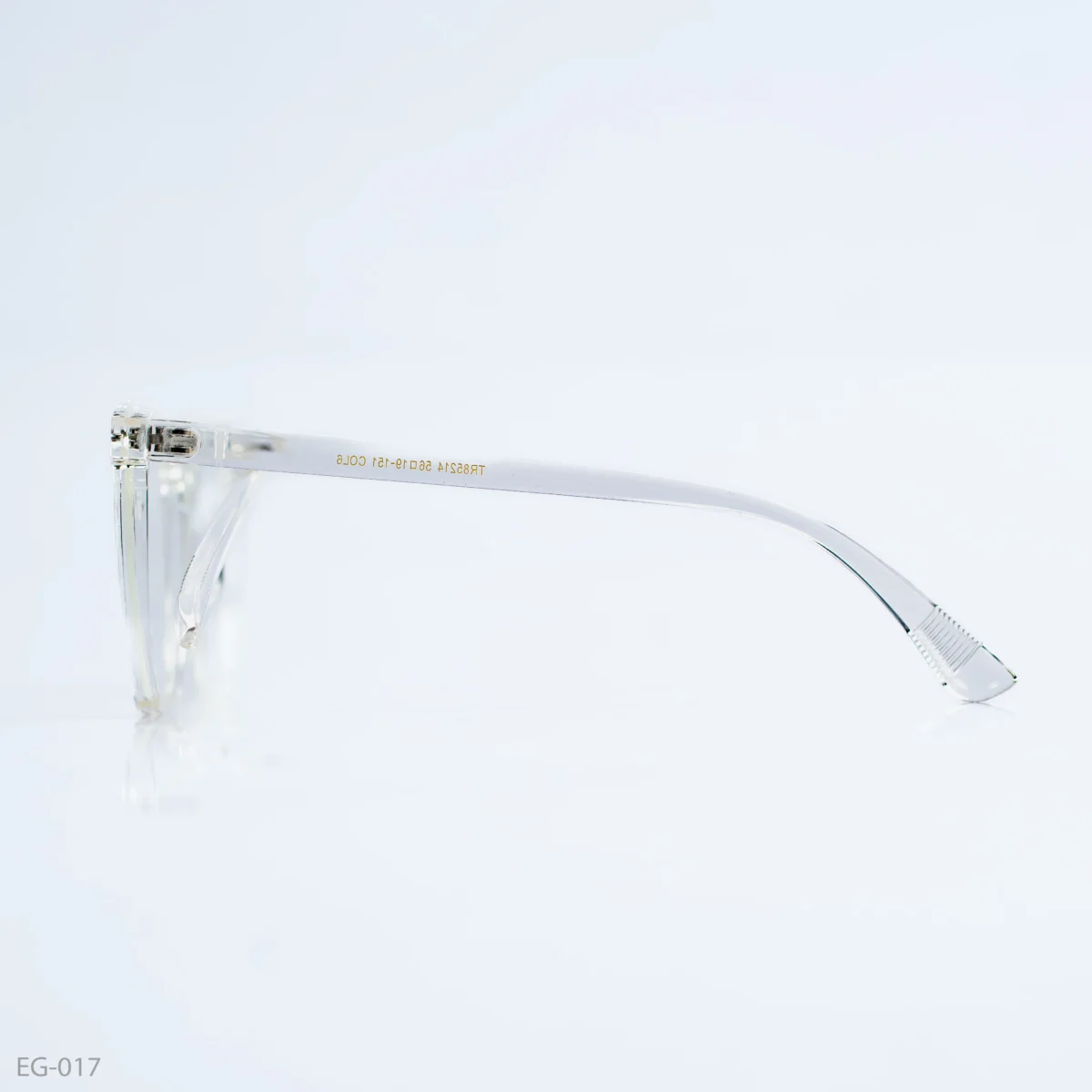 EG-017 - Modern & Minimalist Crystal Clear Wayfarer Eyeglasses