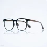 EG-018 - Bold Shiny Black & Brown Two Tone Wayfarer Eyeglasses
