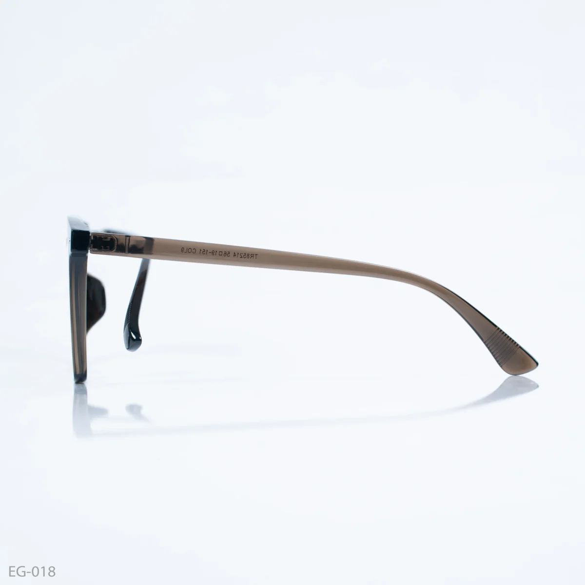 EG-018 - Bold Shiny Black & Brown Two Tone Wayfarer Eyeglasses