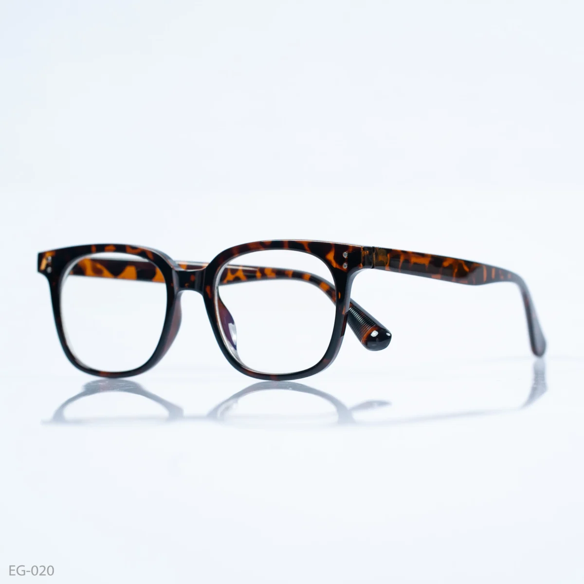 EG-020 - Trendy Tortoise Shell Full Frame Wayfarer Eyeglasses