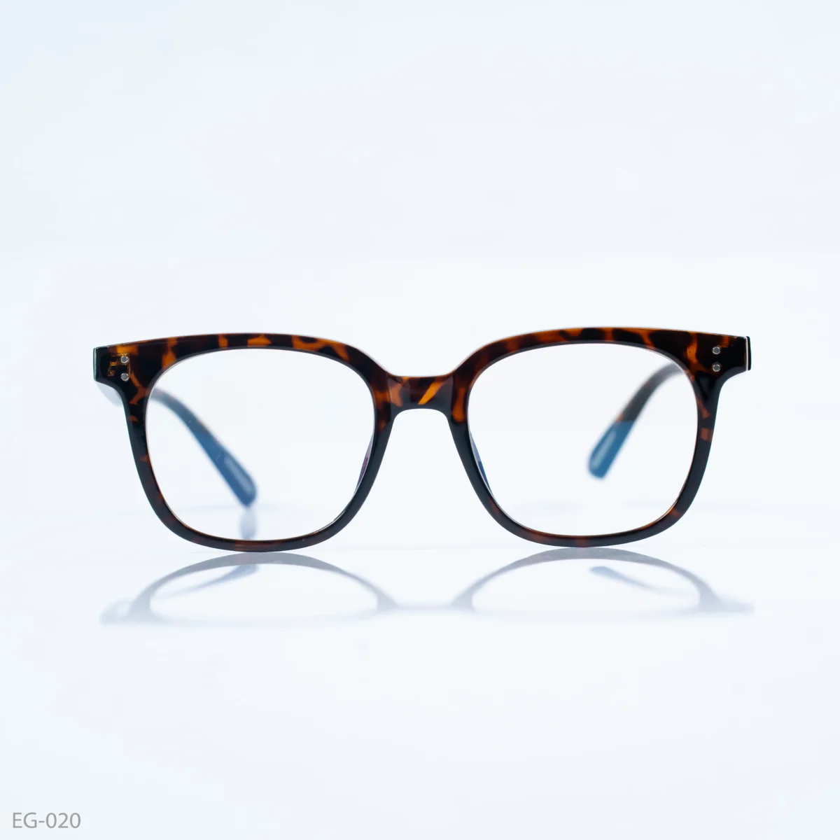 EG-020 - Trendy Tortoise Shell Full Frame Wayfarer Eyeglasses
