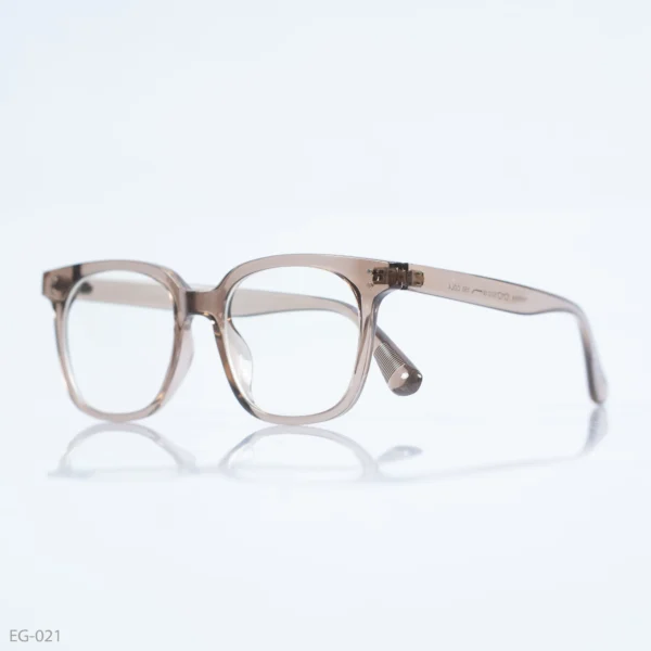 EG-021 - Subtle Minimalist Transparent Beige Full Frame Eyeglasses
