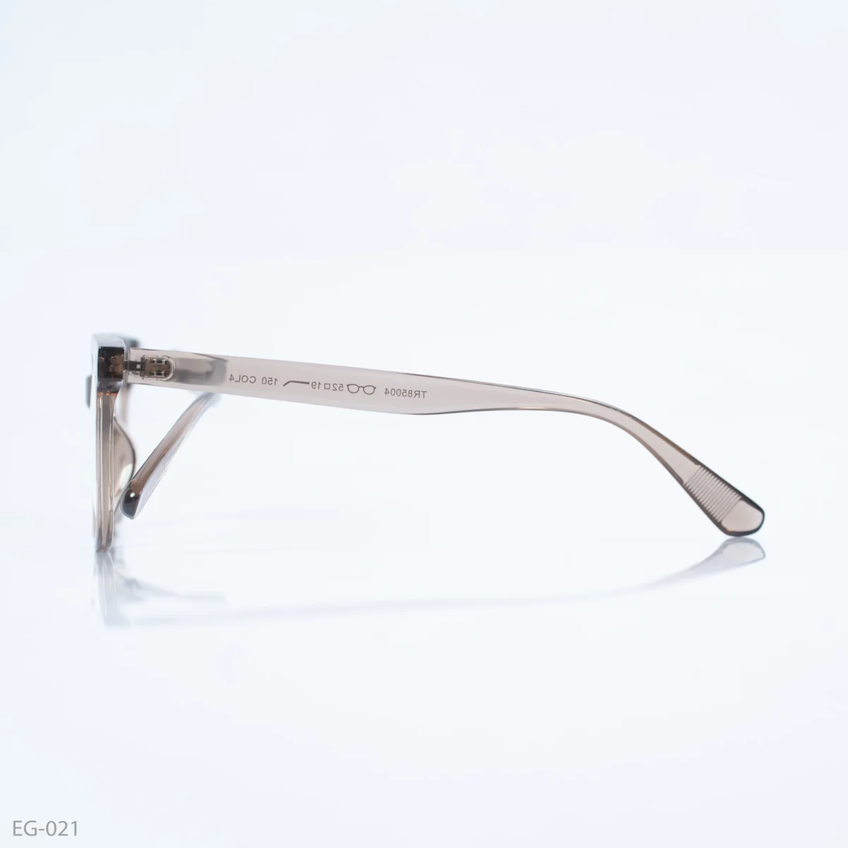 EG-021 - Subtle Minimalist Transparent Beige Full Frame Eyeglasses
