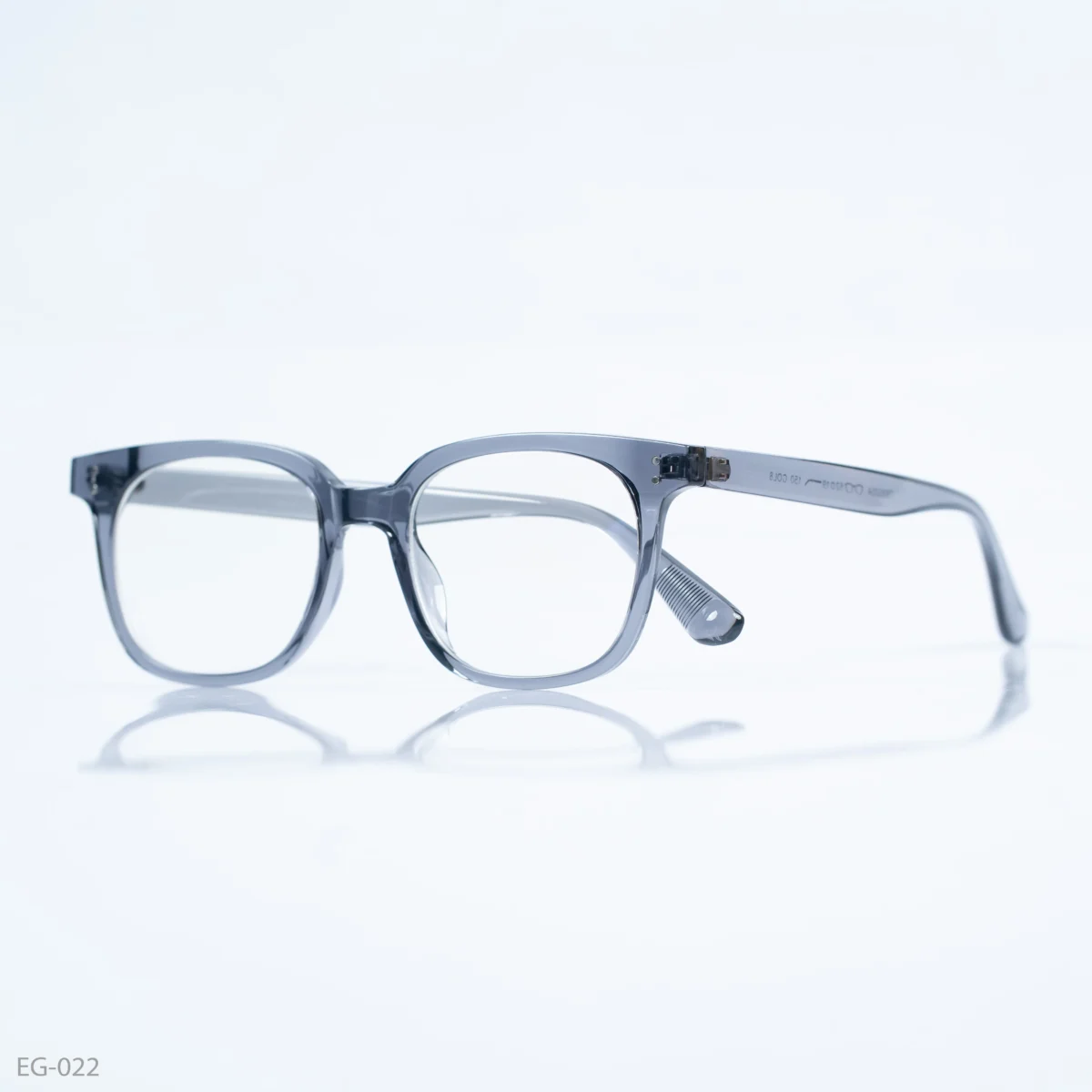 EG-022 - Contemporary Cool Tone Transparent Gray Full Frame Eyeglasses