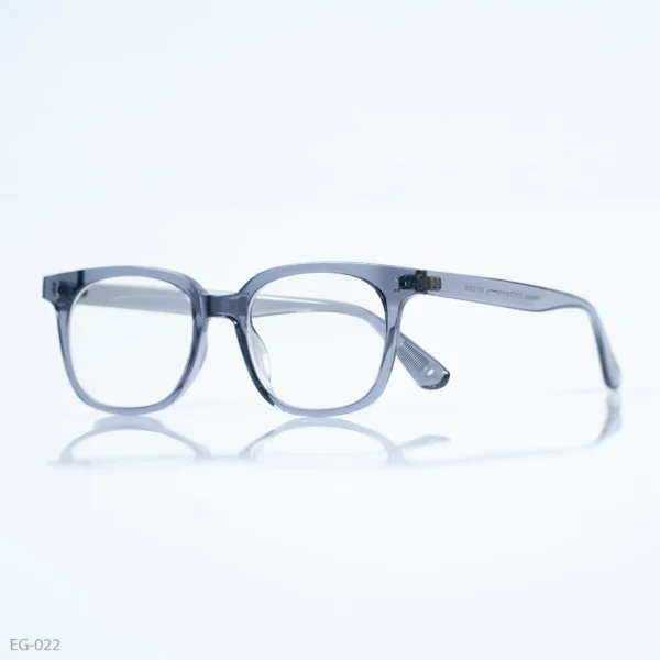 EG-022 - Contemporary Cool Tone Transparent Gray Full Frame Eyeglasses