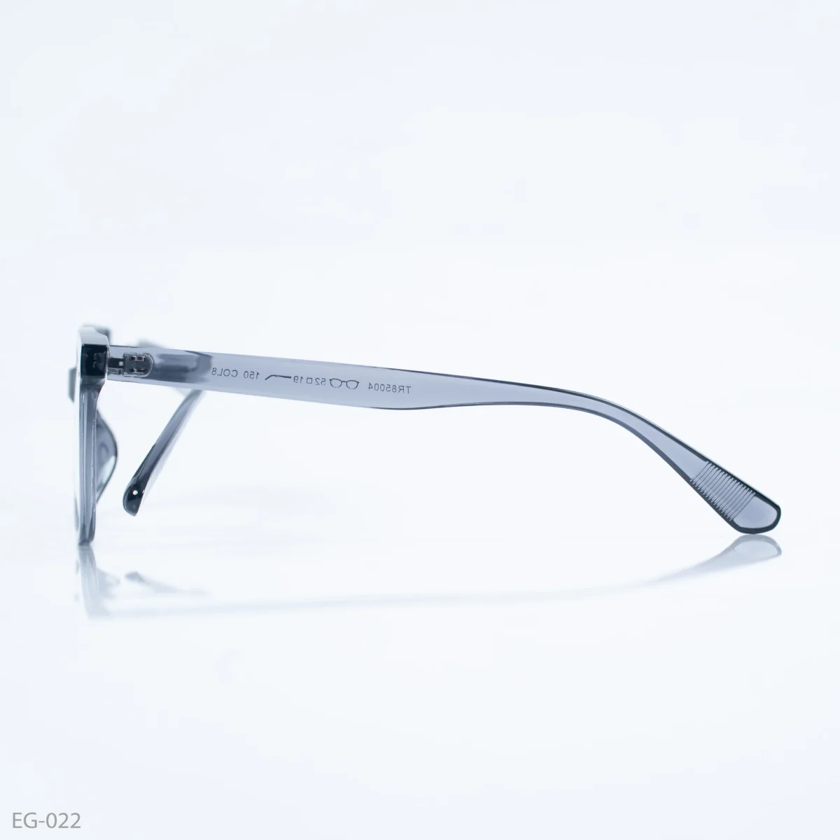 EG-022 - Contemporary Cool Tone Transparent Gray Full Frame Eyeglasses
