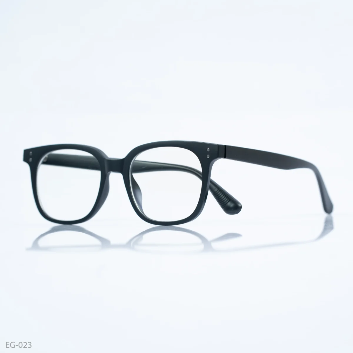 EG-023 - Sleek Matte Black Modern Wayfarer Eyeglasses