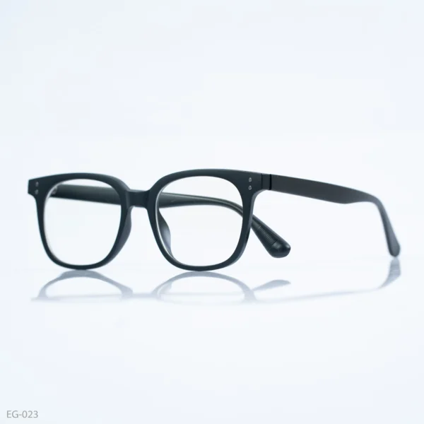 EG-023 - Sleek Matte Black Modern Wayfarer Eyeglasses