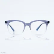 EG-026 - Modern Glossy Gray to Clear Gradient Eyeglasses