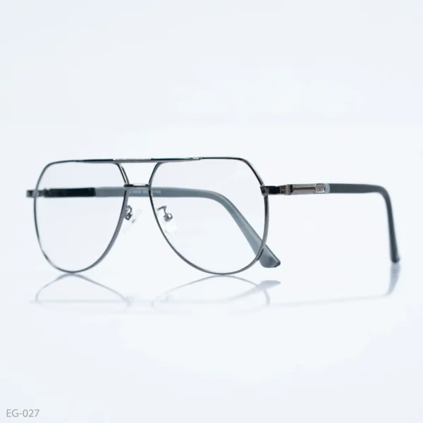 EG-027 - Titanium Black Gunmetal Aviator Frame Eyeglasses