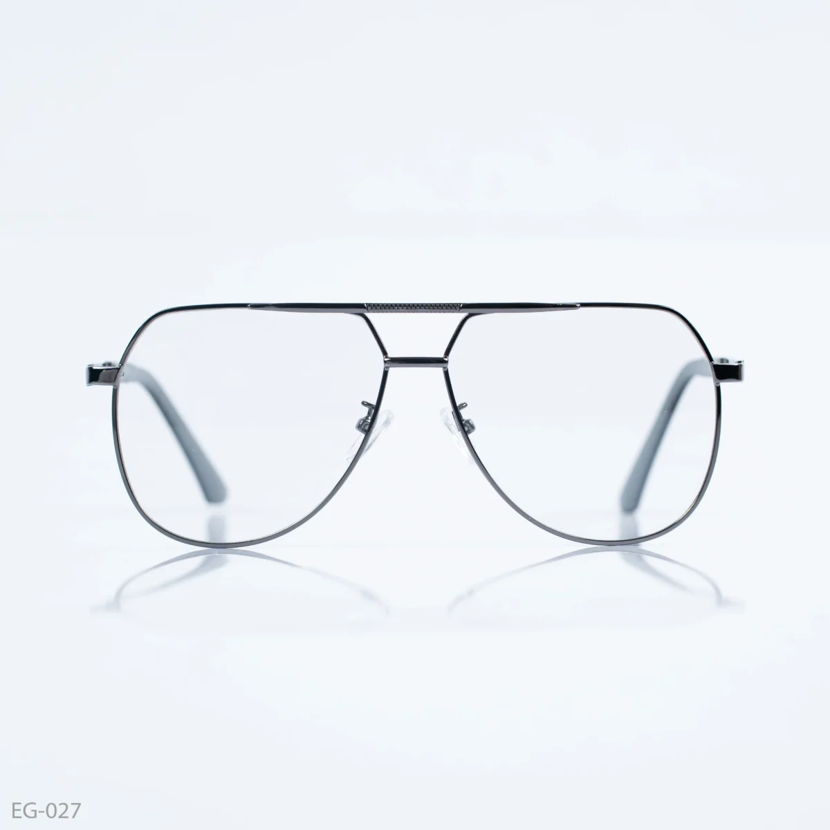 EG-027 - Titanium Black Gunmetal Aviator Frame Eyeglasses