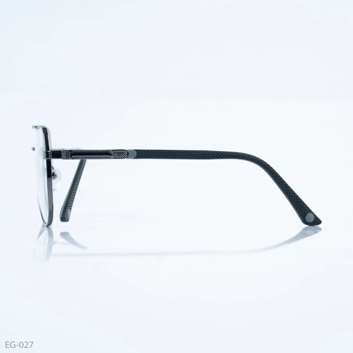 EG-027 - Titanium Black Gunmetal Aviator Frame Eyeglasses