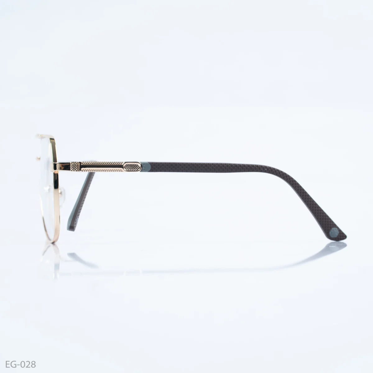 EG-028 - Stylish Double Bridge Gold Frame Aviator Frame Eyeglasses