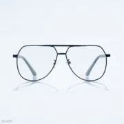 EG-029 - Sleek and Minimalist Double Bridge Matte Black Aviator Frame Eyeglasses