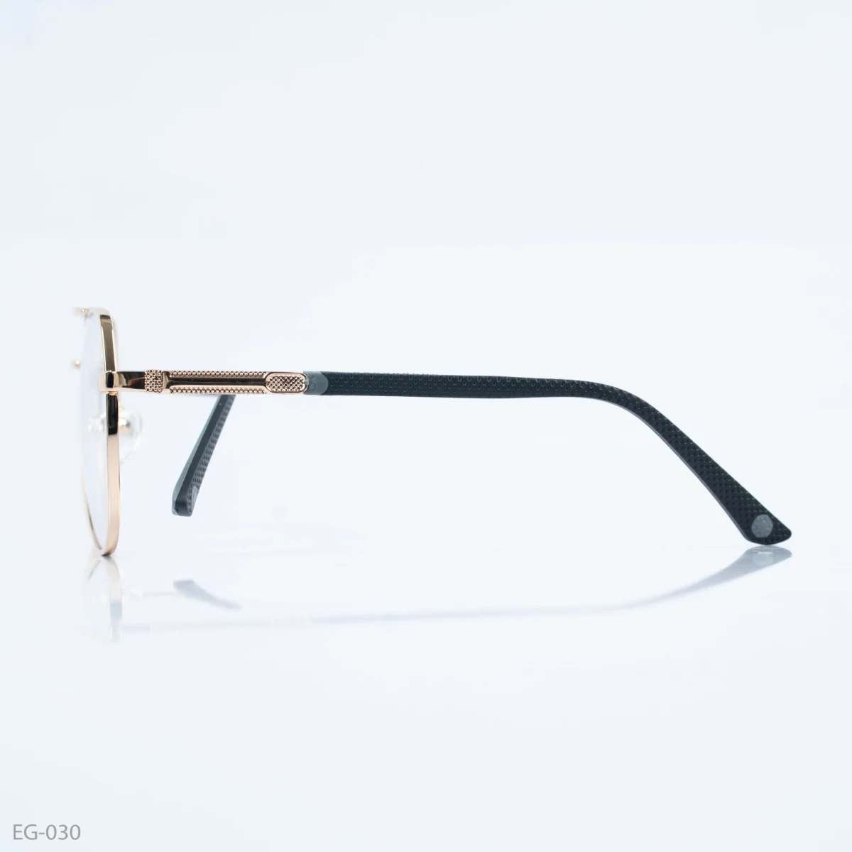 EG-030 - Sleek and Minimalist Double Bridge Gold Aviator Frame Eyeglasses