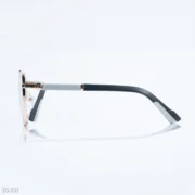 EG-031 - Modern Double Bridge Gold Frame Geometric Eyeglasses