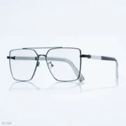 EG-034 - Modern Double Bridge Black Frame Geometric Eyeglasses