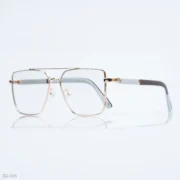 EG-035 - Modern Double Bridge Gold Frame Geometric Eyeglasses