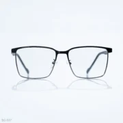 EG-037 - Classic Two-Tone Black & Gray Half-Rim Eyeglasses