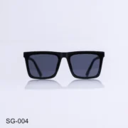 SG-004 - Rectangle Frame Modern Matte Black Sunglasses