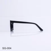 SG-004 - Rectangle Frame Modern Matte Black Sunglasses