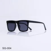 SG-004 - Rectangle Frame Modern Matte Black Sunglasses