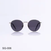 SG-006 - Trendy Golden Metal Frame Round Sunglasses