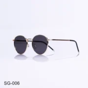 SG-006 - Trendy Golden Metal Frame Round Sunglasses
