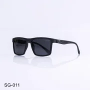 SG-011 - Classic Matte Black Frame Rectangle Sunglasses